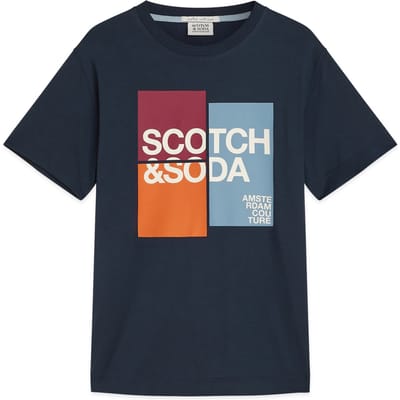 Scotch & Soda Boys Graphic Tee Sky Captain Taglia: S | T-shirt Outlet | kids