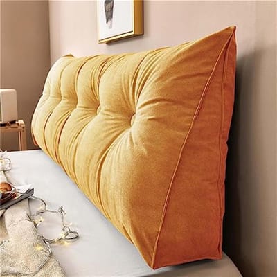 Grote Driehoekige Kussen Rugleuning voor Bed en Sofa - Wasbare Hoofdkussen Wedge Vorm
