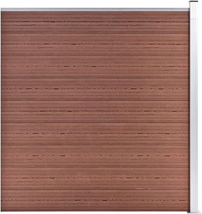Schutting Paneel - Tuinhek WPC - Privacy Creëren - Dubbelzijdig Design - 175x20.3 cm - Bruin