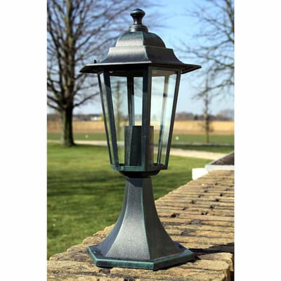 vidaXL Tuinlampen 2 st aluminium donkergroen/zwart