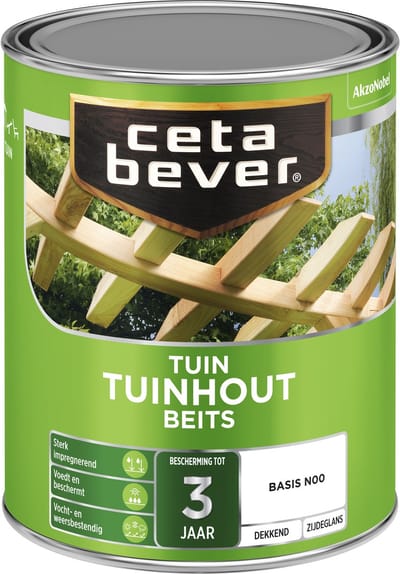 Cetabever - Tuinbeits Tuinhout Dekkend - Klassiek Bruin - Mengverf - 1 L
