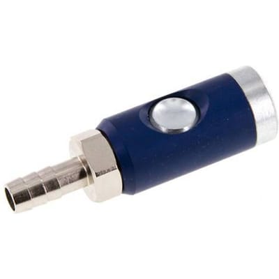 Gehard staal DN 7.4 Safety Luchtkoppeling Snelkoppeling met Drukknop 10 mm Slangpilaar