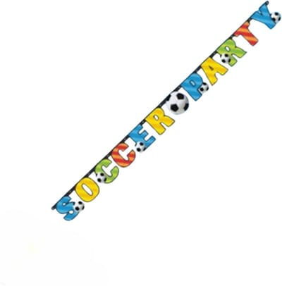Vlaggenlijn letter banner - soccer party - 2 meter