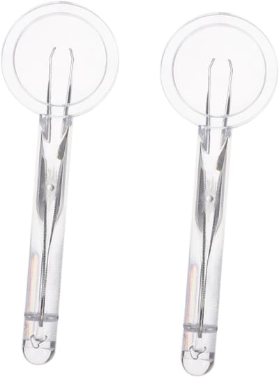 Vergrootglas met pincet - Reparatie tool - Gedetailleerd werk - Geïntegreerd ontwerp - 10.3 cm lengte - Wit