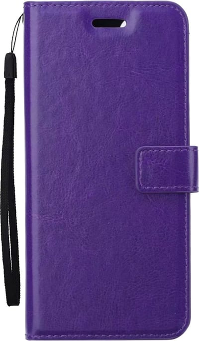 Hoesje Met Pasjeshouder - Geschikt voor Samsung Galaxy S24 - Luxe Bookcase Portemonee - Flip Case - Kunstleer Book Case - Flipcase - Book Cover - Walletcase - Portemonneehoes - Paars