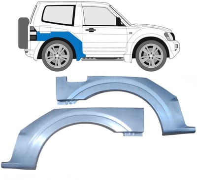 Reparatiepaneel achterspatbord voor Mitsubishi Pajero 1999-2006 / Links + Rechts
