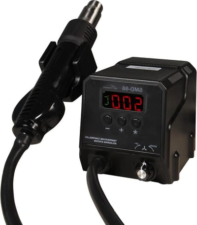 Hetelucht Soldeerstation - Reparatie Station - Precisie Solderen - ESD Veilig Werken - 300 Watt - Zwart