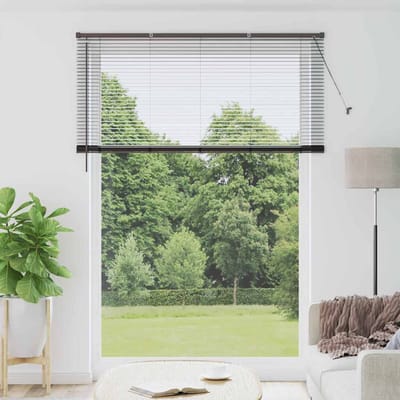 vidaXL - Venetiaanse - jaloezie - Zwart - 220 - x - 155 - cm - 25 - mm - Aluminium