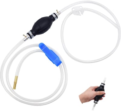 Sifonpompset, pvc-slang 2 m, brandstof- en olie-afzuiger, watertransferpomp, snelle sifon, draagbare handpomp voor auto, boot, aquarium, benzine, diesel