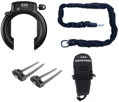 Axa XL Imenso X-Large set met 100cm Insteekketting Zadeltas en Flexmount bevestiging set