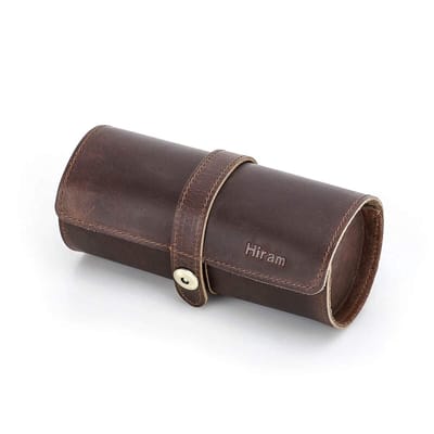 Dailygoods - Horloge Reisetui voor 3 Horloges - Handgemaakt Echt Lederen Organizer