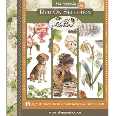 Stamperia - All Around Rub-On 20,5x23cm Assortment (6pcs) (DFLRBXG07)