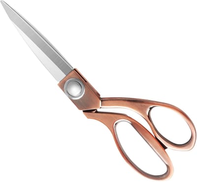 Naaischaar met ergonomische handgreep, roestvrij staal, koper, 20 cm