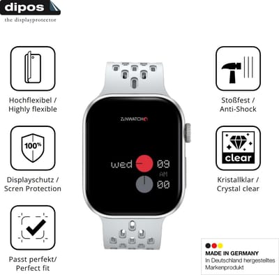 dipos – 2x Beschermfolie geschikt voor Zenwatch Pulse One | 3D Full Cover Screenprotector | 100% Passend