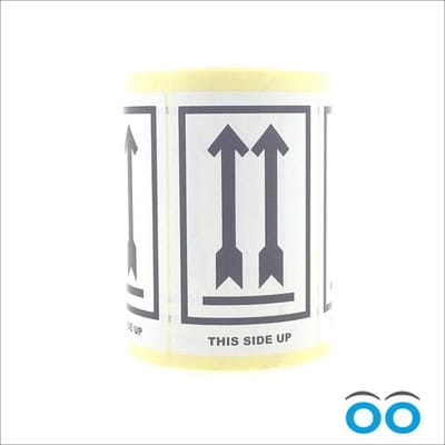 Verhuis stickers - Verzend etiketten - This Side Up - Stickers op Rol - Etiketten op Rol 110mm x 80mm - Zegels
