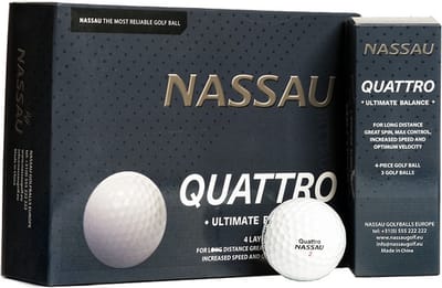 Nassau Quattro - Golfballen - 12 stuks - Wit