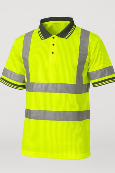High-Visibility Werkpolo Heren – Polo Molina – Fluorgeel – Reflecterende Strepen – Maat XL