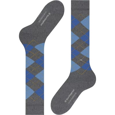 Burlington Marylebone lang gedessineerd wol kniekousen dames grijs - maat 36-41