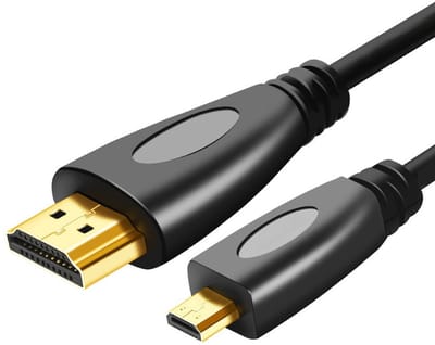 HDMI naar Micro HDMI - adapter connector kabel aansluiting - gold plated - voor o.a. laptop en monitor - 1,5 meter - zwart