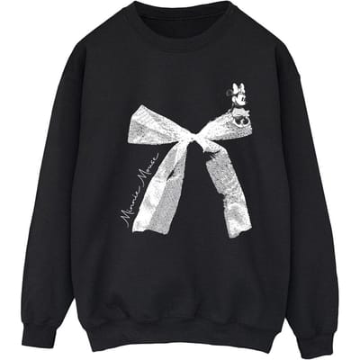 Disney Dames/Dames Minnie Mouse Strik Sweatshirt (Zwart)