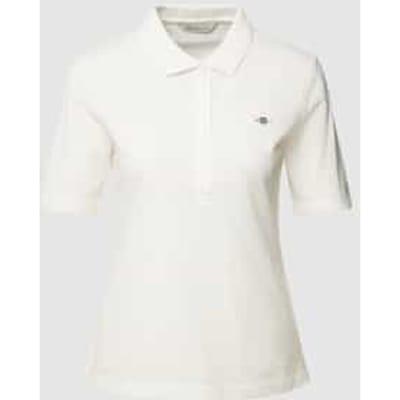 Poloshirt van katoen met labeldetail