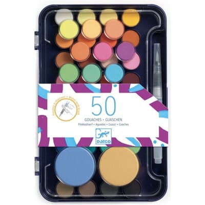 DJECO waterverf set 50 kleuren