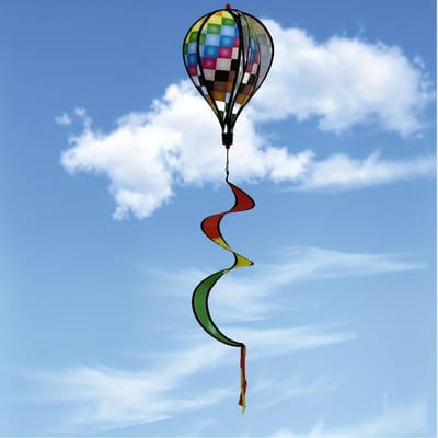 1 pièce, Spirale éolienne Montgolfière Arc-en-ciel à Paillettes Rotatives Moulin à Vent Coloré à Ficelle Jardin Moulin à Vent, Décor de Scène, Décor de Fête, Décor de Pièce