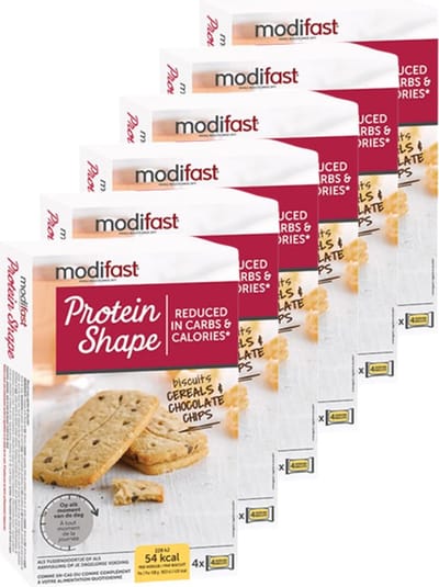 Modifast | Protein Shape Biscuit | Cereal Chocolade & Chips | 6 stuks | 6 X 16 x 12,5 g