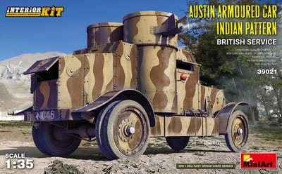 MiniArt Modelbouwpakket Militaire voertuigen - 39021 Austin Armoured Car - Indian Pattern British Service w/Interior Plastic - 1:35 - Modelbouw