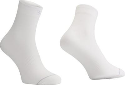 BBB Cycling Fietssokken Wit - 3 Paar - Lengte: 13cm - Duurzame Wielrensokken Zomer - Maat 39/43 - Fietssokken Heren en Dames - CombiFeet BSO-20