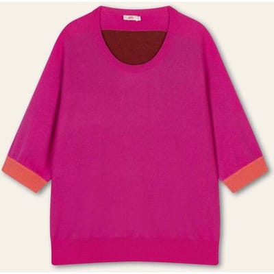 Oilily Khus Khus Gebreide Top- maat3XL Beetroot Paars