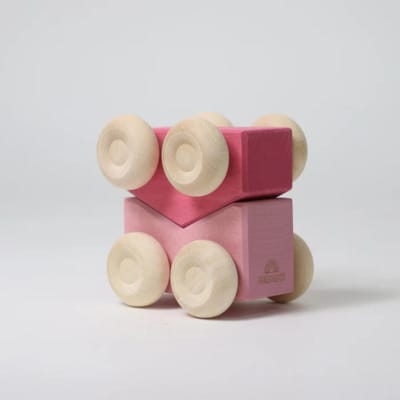 GRIMMS stapel auto's roze 0 mnd+