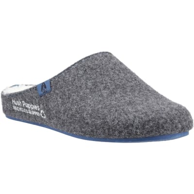 Hush Puppies The Good Slipper 90% Gerecycled Rpet-polyester Heren Pantoffels In Antraciet