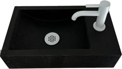 Fonteinset Werner L'aqua Hardsteen met Mat wit kraan en sifon