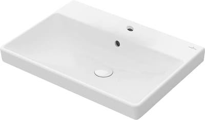 Wastafel Avento - Badmeubel Keramiek - Badkamer Inrichten - Sanitair Keramiek - 60x47 cm - Wit Alpine