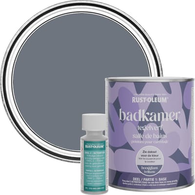 Rust-Oleum Donkergrijs Badkamer Tegelverf Hoogglans - Marinegrijs 750ml