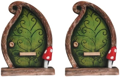Dailygoods- Decoratieve Ornamenten Retro Deurvormig - Houten Vaartuigen - Creatieve Decoratie - Thuisdecoratie - Milieuvriendelijk - 2 Stukken - Woondecoratie