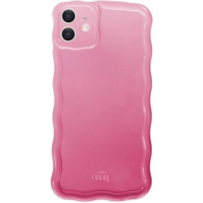 xoxo Wildhearts Glossy Wavy Case Pink Sorbet telefoonhoesje - Geschikt voor iPhone 11 - Golvend hoesje - Glimmende silicone case met golven - Vlekbestendig - Camerabescherming - Roze