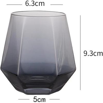 2 pièces/1 pièce Hexagonal Verre Cadeau Pour Ami 320 ml Coloré Transparent Vaisselle Verres à Whisky Vin Tasse à Jus Ménagère Tasses à Eau 320ml