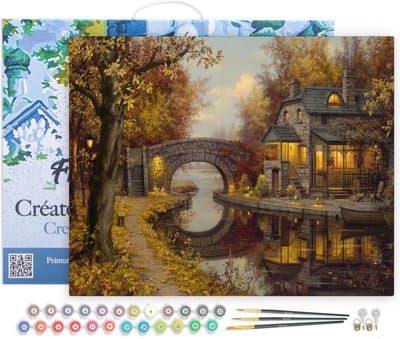 Figured'Art Schilderen op Nummer Volwassenen met lijst - Pensionering en rust - Handwerk acrylverf Kit DIY Compleet - 40x50cm Canvas al ingelijst
