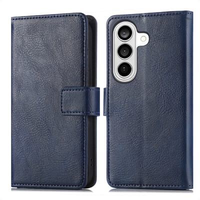 imoshion Hoesje - Geschikt voor Samsung Galaxy S26 Plus - Luxe Bookcase - Donkerblauw