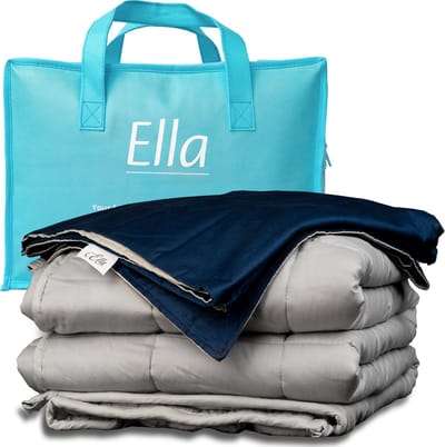 Ella Verzwaringsdeken Katoen 11 kg 200x200 cm - Bundel met Hoes - Verzwaarde deken Inclusief 100% Katoenen Overtrek