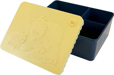 Blafre Lunchtrommel L - Beren Licht Geel Navy Blauw