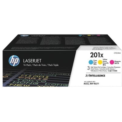HP 201X - Tonercartridge - Origineel - Hoge Capaciteit - Cyaan/Magenta/Geel - 3 pack