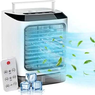 TX Store - Mini Draagbare Aircooler - USB Airconditioning - Luchtkoeler - Elektrische Ventilator - Draagbaar Mini Koelsysteem - 150x152x185mm