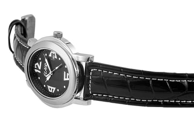 FLAIR Herenhorloge Echtleder Datumaanduiding