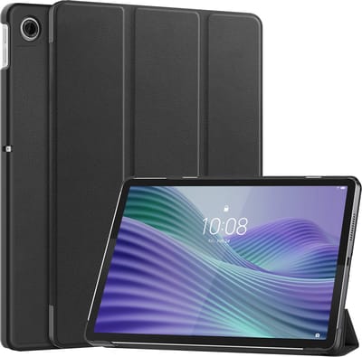 Hoesje - Geschikt voor Lenovo Tab 10.1 inch - Dun & Stevig - Hardcover Book Case - Trifold Bookcase Hoes - Hard Cover - Tablethoes - Zwart