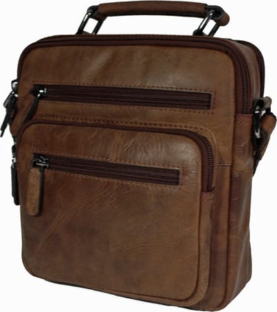 Heren/Mannen Tas Leer Vintage Brown Emco premium collection