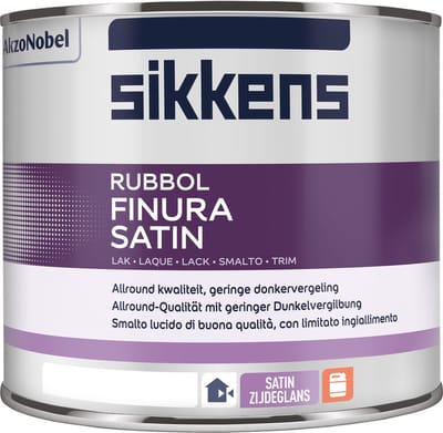 Sikkens Rubbol Finura Satin - 2,5 l - 12-14 m²/l - Wit - Lak - Afwerkingslaag