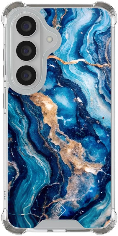 Casimoda® hoesje - Geschikt voor Samsung Galaxy S26 - Ocean Marble - Shockproof case - Extra sterk - TPU/polycarbonaat - Blauw, Transparant